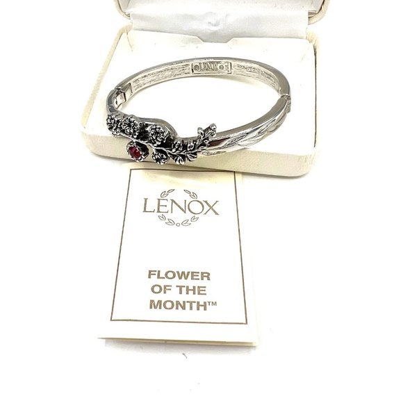 Lenox Jewelry Vintage Lenox Flower The Month July Larkspur Red
